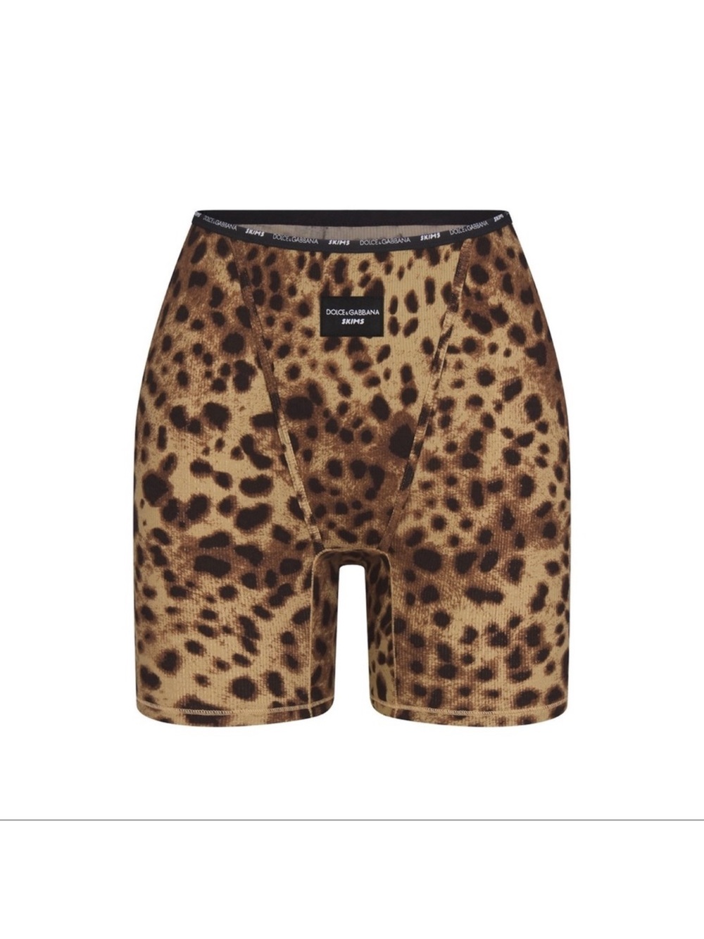 NWT Skims X Dolce & Gabbana Leopard Cotton Rib Boxer (Women’s Size Small) - Picture 1 of 3